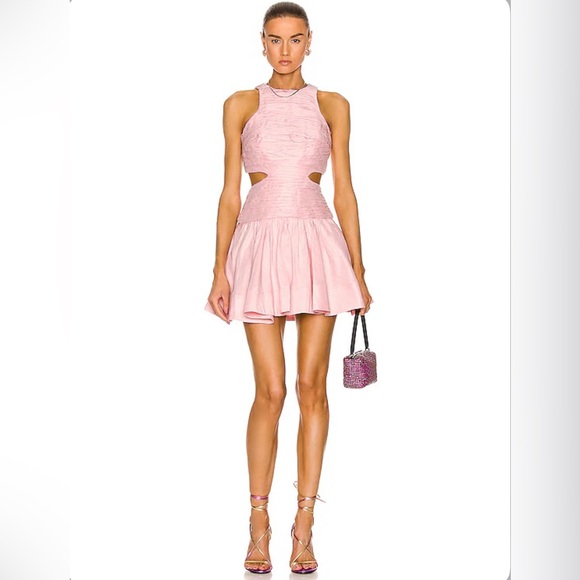 Aje Introspect Mini Dress in Pink - Picture 3 of 5
